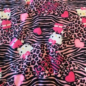 Hello Kitty Animal Print Fabric Brand New